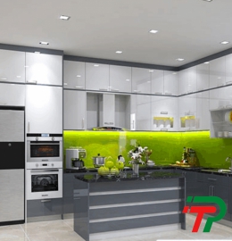 Tủ bếp cánh kính 01